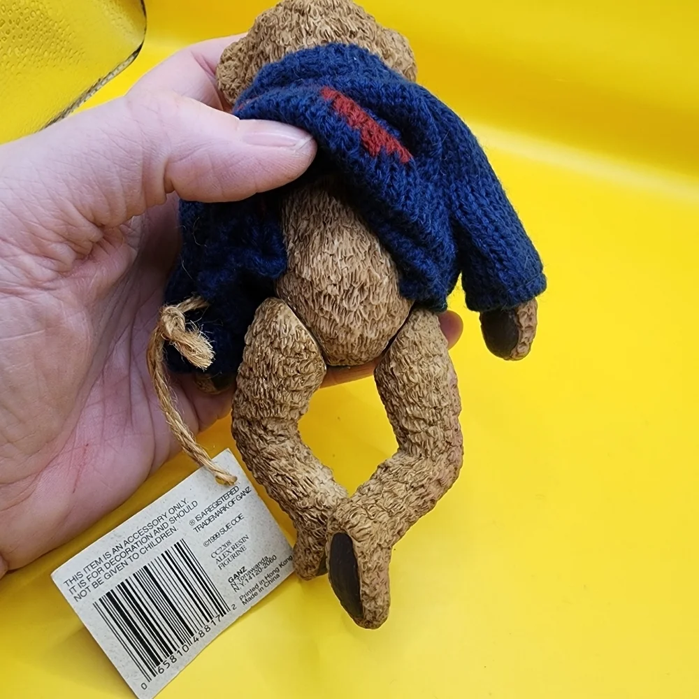 Vintage 1999 Gund Cottage Collectibles Bear Alex 6 Inch Resin Poseable - Picture 3 of 5